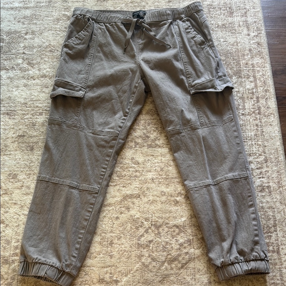 Sincerely Jules Brown Track Pants with Elastic Cuffs
